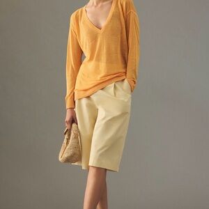 Orange V-Neck Sweater